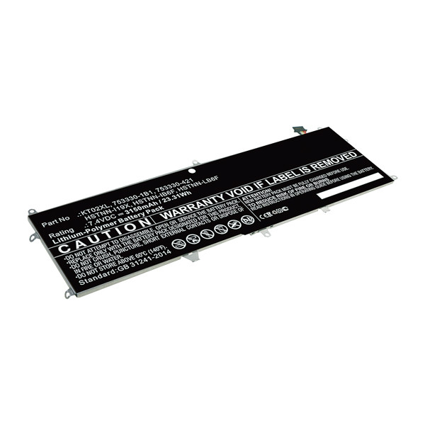 123accu vervangt HP KT02XL / 753330-421 / HSTNN-LB6F accu (7.5 V, 3150 mAh) AHP00746 - 1