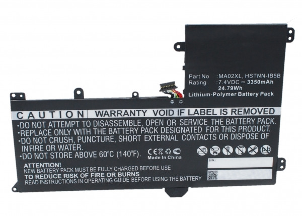 123accu vervangt HP MA02XL / 722231-001 / HSTNN-IB5B accu (7.4 V, 3350 mAh) AHP00271 - 1