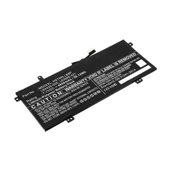 123accu vervangt HP MD02XL / L64430-005 / HSTNN-LB8P accu (7.7 V, 4950 mAh) AHP00707 - 1