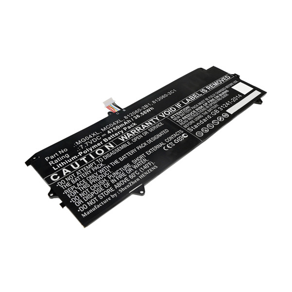 123accu vervangt HP MG04XL / 812205-001 / HSTNN-DB7F accu (7.7 V, 4750 mAh) AHP00695 - 1