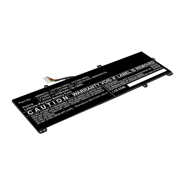 123accu vervangt HP MM02XL / L28076-005 / HSTNN-IB8Q accu (7.6 V, 4750 mAh) AHP00735 - 1