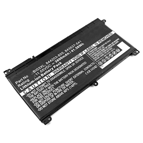 123accu vervangt HP ON03XL / BI03XL / 844203-855 / HSTNN-UB6W accu (11.55 V, 3600 mAh) AHP00508 - 1