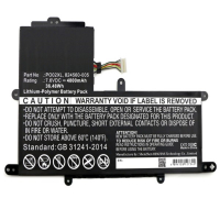 123accu vervangt HP PO02XL / 824536-850 / HSTNN-DB7G accu (7.6 V, 4800 mAh) AHP00519