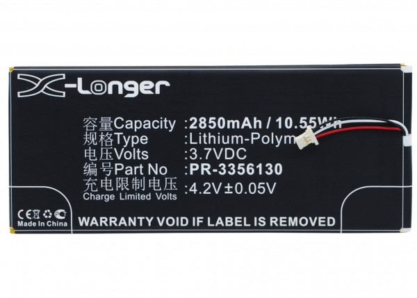 123accu vervangt HP PR-3356130 accu (2850 mAh) AHP00310 - 1
