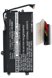 123accu vervangt HP PX03XL / 714762-1C1 / 715050-001 accu (11.1 V, 4500 mAh) AHP00246