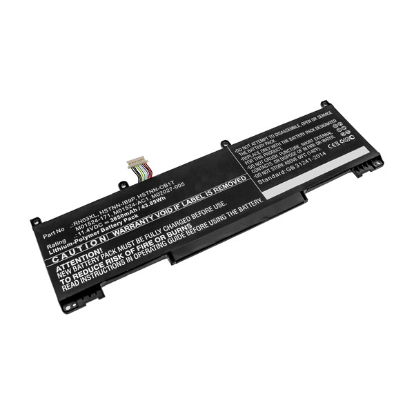 123accu vervangt HP RH03XL / M02027-005 / HSTNN-IB9P accu (11.4 V, 3550 mAh) AHP00758 - 1