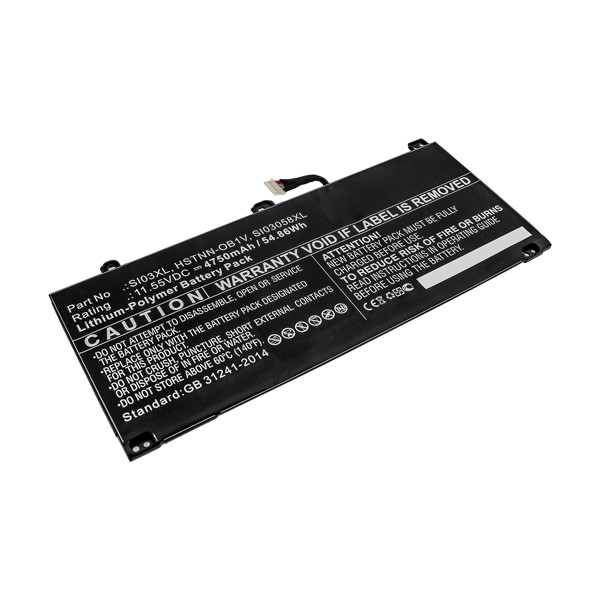 123accu vervangt HP SI03XL / M12585-005 / HSTNN-OB1V accu (11.55 V, 4750 mAh) AHP00764 - 1