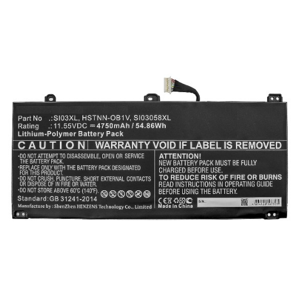 123accu vervangt HP SI03XL / M12585-005 / HSTNN-OB1V accu (11.55 V, 4750 mAh) AHP00764 - 2