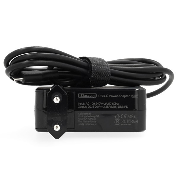 123accu vervangt HP USB-C 65W oplader (20 V, 3.25 A, 65 W) AHP00563 - 2