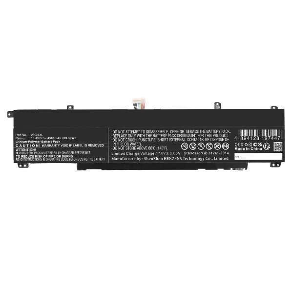 123accu vervangt HP WK04XL / M39179-005 / HSTNN-OB2C accu (15.4 V, 4500 mAh) AHP00833 - 1