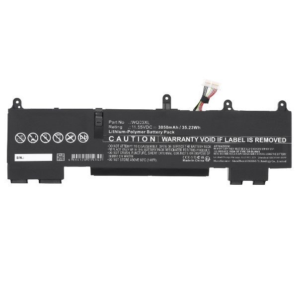 123accu vervangt HP WQ03XL / N22347-005 accu (11.55 V, Li-pl, 3050 mAh) AHP00851 - 1