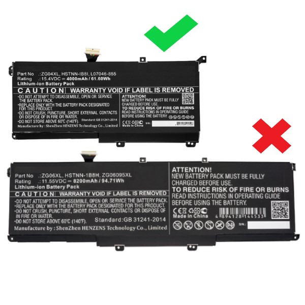 123accu vervangt HP ZG04XL / L07046-855 / HSTNN-IB8I accu (15.4 V, 4000 mAh) AHP00619 - 2