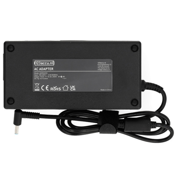 123accu vervangt HP adapter (19.5 V, 10.3 A, 200 W, 4.5 x 3.0 plugmaat) AHP00838 - 3