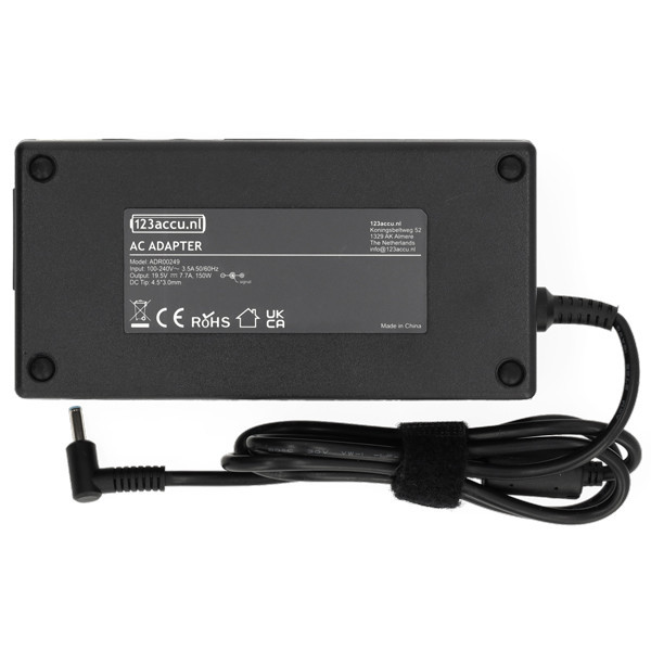 123accu vervangt HP adapter (19.5 V, 7.7 A, 150 W, 4.5 x 3.0 plugmaat) AHP00781 - 3