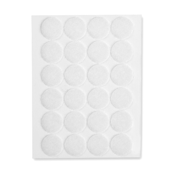123inkt klittenband zelfklevend wit Ø 20 mm (24 stuks) 302185 - 1
