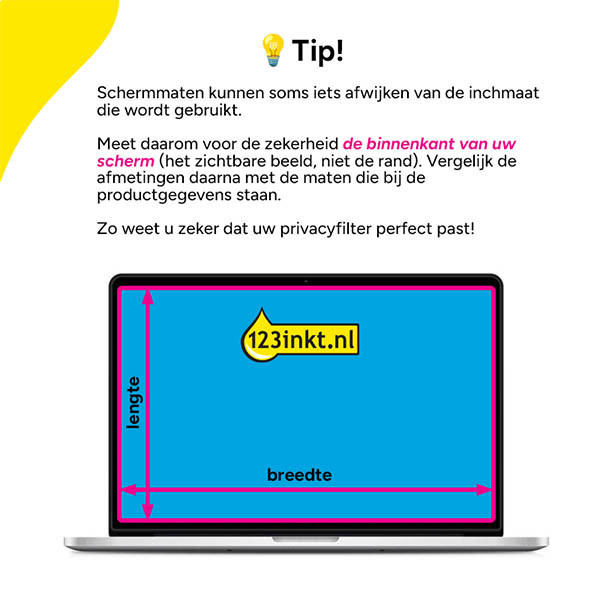 123inkt magnetische privacy filter voor MacBook Air en Pro 13,3 inch 303155 - 2