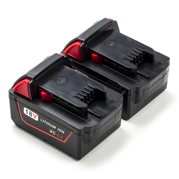 2-Pack Milwaukee M18 B4 / 4932430063 accu's (18 V, 4.0 Ah, 123accu huismerk)  AMI00608 - 1