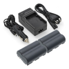 2 stuks: Canon BP-511 / BP-512 / BP-522 accu's met single slot oplader  (7.4 V, 2000 mAh, 123accu huismerk) ACA00814 - 1