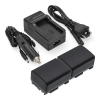 2 stuks: Canon BP-807 / BP-808 / BP-809 accu's met single slot oplader  (7.4 V, 890 mAh, 123accu huismerk) ACA00808 - 1