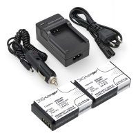 2 stuks: Canon LP-E12 accu's met single slot oplader (7.4 V, 820 mAh, 123accu huismerk) ACA00840