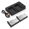 2 stuks: Canon LP-E17 / 9967B002 accu met USB-C double slot oplader (7.4 V, 1100 mAh, 123accu huismerk) ACA00844 - 1