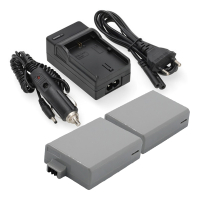 2 stuks: Canon LP-E5 accu's met single slot oplader (7.4 V, 1080 mAh, 123accu huismerk) ACA00819