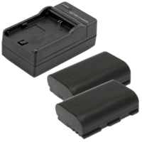 2 stuks: Canon LP-E6 / LP-E6N / LP-E6NH accu's + lader (7.2 V, 1600 mAh, 123accu huismerk)  ACA00556