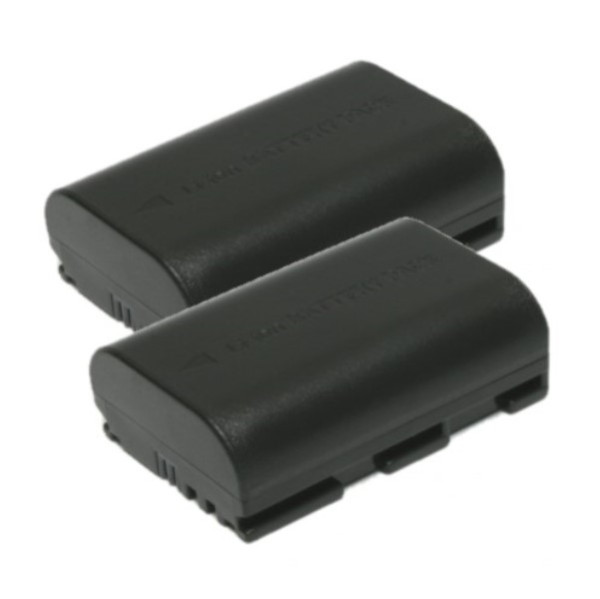 2 stuks: Canon LP-E6 / LP-E6N / LP-E6NH accu's (7.2 V, 2000 mAh, 123accu huismerk)  ACA00554 - 1