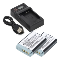 2 stuks: Canon NB-13L / NB-15L accu + USB-C single slot oplader (3.7 V, 1250 mAh, 123accu huismerk) ACA00867