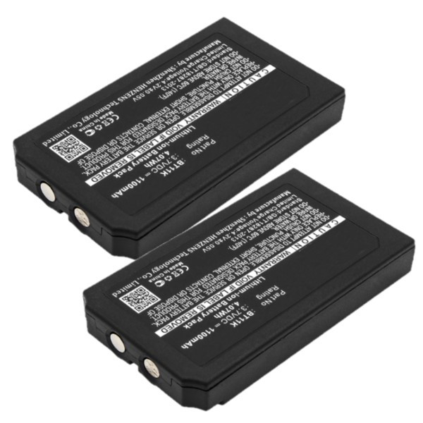 2 stuks: Danfoss BT11K accu's (3.7 V, 1.1 Ah, Li-ion, 123accu huismerk)  ADA00214 - 1