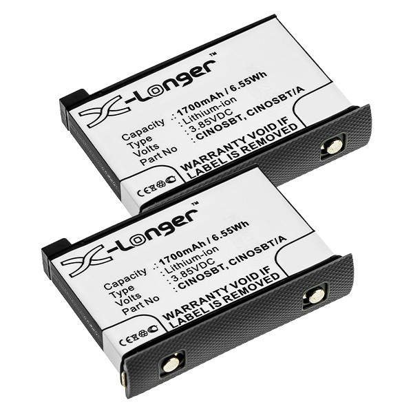 2 stuks: Insta360 One X2 / CINOSBT/A accu (3.85 V, 1700 mAh, 123accu huismerk) AIN00295 - 1