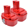 2 stuks: Makita PA18 / 1822 / 1823 / 1834 / 1835 accu's (18 V, 3.0 Ah, 123accu huismerk) AMA00602 - 1