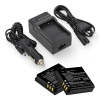 2 stuks: Panasonic CGA‑S005 / CGA‑S005E accu's met single slot oplader (3,7 V, 1150 mAh, 123accu huismerk) APA01295 - 1