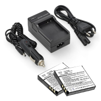 2 stuks: Panasonic CGA‑S008 / CGA‑S008E accu's met single slot oplader (3,7 V, 1050 mAh, 123accu huismerk) APA01297