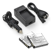 2 stuks: Panasonic CGA‑S008 / CGA‑S008E accu's met single slot oplader (3,7 V, 1050 mAh, 123accu huismerk) APA01297 - 1