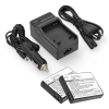 2 stuks: Panasonic DMW‑BCM13 accu's met single slot oplader (3,7 V, 950 mAh, 123accu huismerk) APA01285 - 1