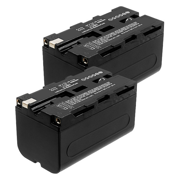 2 stuks: Sony NP-F750 / NP-F770 / NP-F730 accu (7.4 V, 4400 mAh, 123accu huismerk) ASO01265 - 1