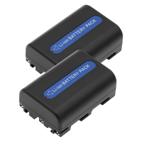 2 stuks: Sony NP-FM55H / NP-FM50 / NP-FM30 accu (7.4 V, 1300 mAh, 123accu huismerk) ASO01266