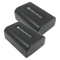 2 stuks: Sony NP-FV50 accu (7.4 V, 600 mAh, 123accu huismerk) ASO01267