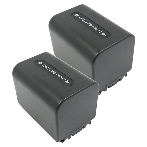 2 stuks: Sony NP-FV70 accu (7.4 V, 1500 mAh, 123accu huismerk) ASO01272 - 1