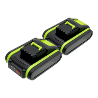 2 stuks: Worx PowerShare WA3639 / WA3551 / 20V Max accu's (20 V, 2.0 Ah, 123accu huismerk) AWO00116