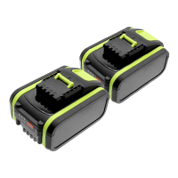 2 stuks: Worx PowerShare WA3641 / 20V Max accu's (20 V, 6.0 Ah, 123accu huismerk) AWO00150
