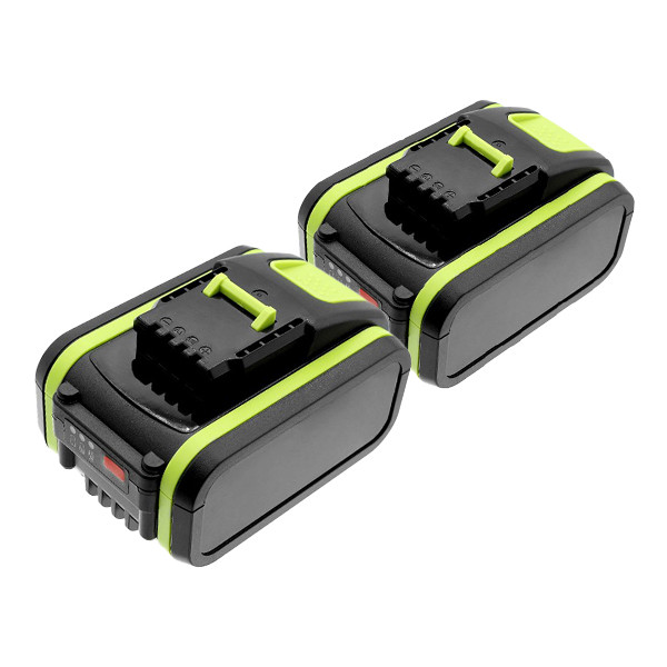 2 stuks: Worx PowerShare WA3645 / WA3570 / 20V Max accu's (20 V, 5.0 Ah, 123accu huismerk) AWO00125 - 1