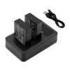 2 stuks Canon LP-E12 / 6760B002 accu's + USB lader (7.4 V, 820 mAh, 123accu huismerk)