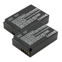 2 stuks Canon LP-E12 / 6760B002 accu's (7.4 V, 820 mAh, 123accu huismerk)  ACA00552