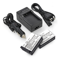 2 stuks Canon LP-E17 accu's + LC-E17 oplader (7.4V, 1100 mAh, 123accu huismerk) ACA00784