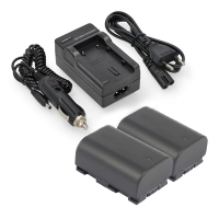 2 stuks JVC BN-VG107 / BN-VG108 accu met single slot oplader (3.7 V, 890 mAh, 123accu huismerk) AJV00091