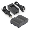 2 stuks JVC BN-VG107 / BN-VG108 accu met single slot oplader (3.7 V, 890 mAh, 123accu huismerk) AJV00091 - 1