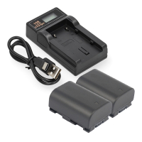 2 stuks JVC BN-VG107 / BN-VG108 accu met single slot oplader USB-C (3.7 V, 890 mAh, 123accu huismerk) AJV00086
