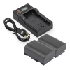 2 stuks JVC BN-VG107 / BN-VG108 accu met single slot oplader USB-C (3.7 V, 890 mAh, 123accu huismerk) AJV00086 - 1